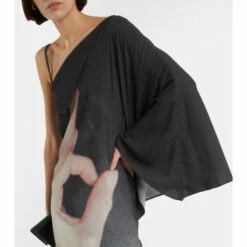 MM6 Maison Margiela Printed One-shoulder Midi Dress -Oséree Shop unnamed file 100