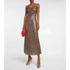 Oséree Sequined Slip Dress