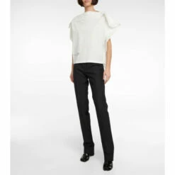 MM6 Maison Margiela Ruffled Cotton Blouse