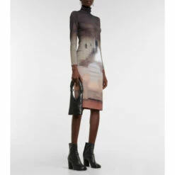 MM6 Maison Margiela Printed Jersey Minidress