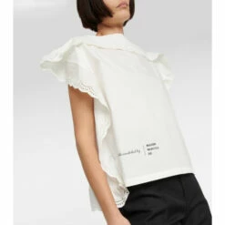 MM6 Maison Margiela Ruffled Cotton Blouse -Oséree Shop unnamed file 109