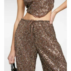 Oséree Netquins Sequined Wide-leg Pants -Oséree Shop unnamed file 126