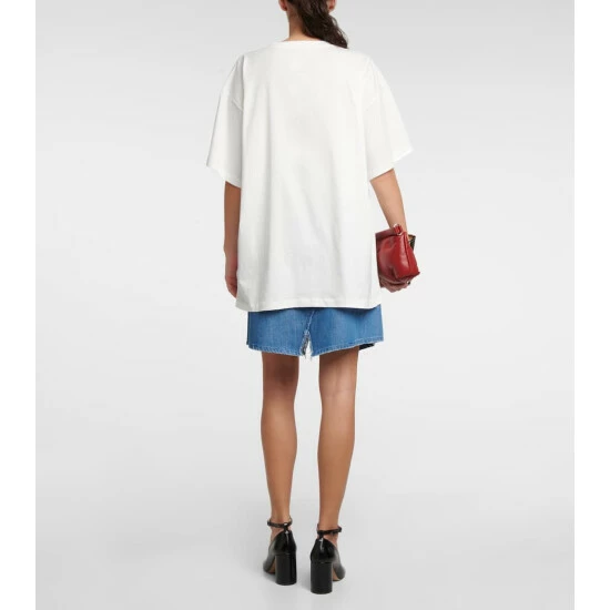 MM6 Maison Margiela Printed Cotton Jersey T-shirt 2 MM6 Maison Margiela Printed Cotton Jersey T-shirt - Image 2