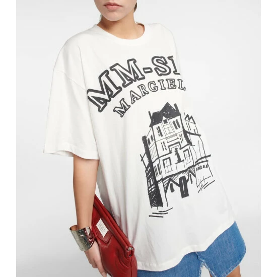 MM6 Maison Margiela Printed Cotton Jersey T-shirt 3 MM6 Maison Margiela Printed Cotton Jersey T-shirt - Image 3