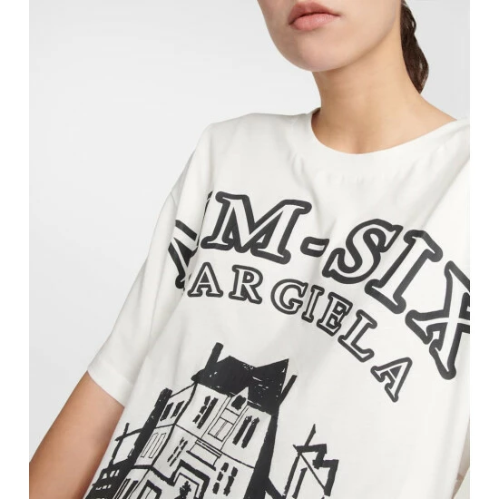 MM6 Maison Margiela Printed Cotton Jersey T-shirt 4 MM6 Maison Margiela Printed Cotton Jersey T-shirt - Image 4