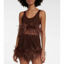 Oséree Lumière Plumage High-rise Shorts