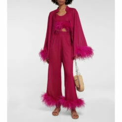 Oséree Lumière Plumage Crop Top