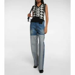 MM6 Maison Margiela Spliced Argyle Vest