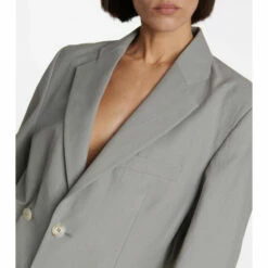 MM6 Maison Margiela Single-breasted Cotton And Silk Blazer -Oséree Shop unnamed file 257
