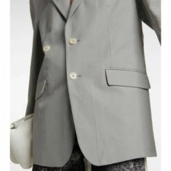 MM6 Maison Margiela Single-breasted Cotton And Silk Blazer -Oséree Shop unnamed file 259