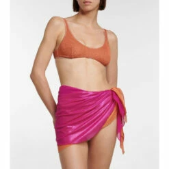 Oséree Lamé Beach Cover-up