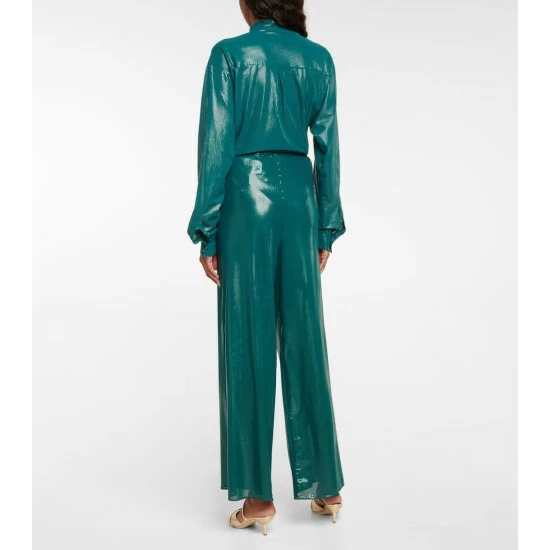 Oséree Lamé Wide-leg Pants 2 Oséree Lamé Wide-leg Pants - Image 2