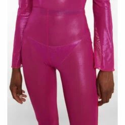 Oséree High-rise Flared Lamé Leggings -Oséree Shop unnamed file 406