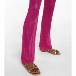 Oséree High-rise Flared Lamé Leggings -Oséree Shop unnamed file 408