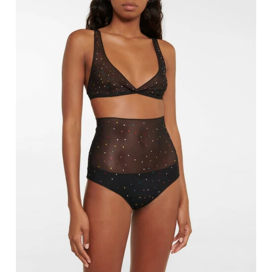 Oséree Gem Embellished Bra And Briefs Set 1 Oséree Gem Embellished Bra And Briefs Set