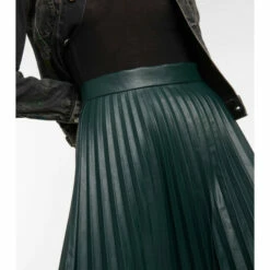 MM6 Maison Margiela Pleated Faux Leather Midi Skirt -Oséree Shop unnamed file 434