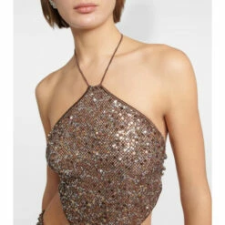 Oséree Netquins Sequined Halterneck Top -Oséree Shop unnamed file 5