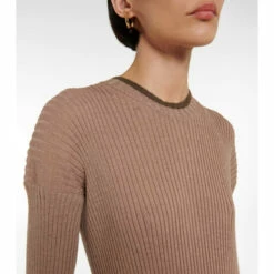 MM6 Maison Margiela Ribbed-knit Wool-blend Midi Dress -Oséree Shop unnamed file 540