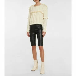 MM6 Maison Margiela Faux Leather Biker Shorts