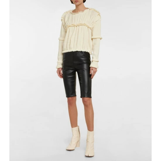 MM6 Maison Margiela Faux Leather Biker Shorts 1 MM6 Maison Margiela Faux Leather Biker Shorts