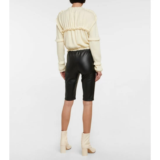 MM6 Maison Margiela Faux Leather Biker Shorts 2 MM6 Maison Margiela Faux Leather Biker Shorts - Image 2
