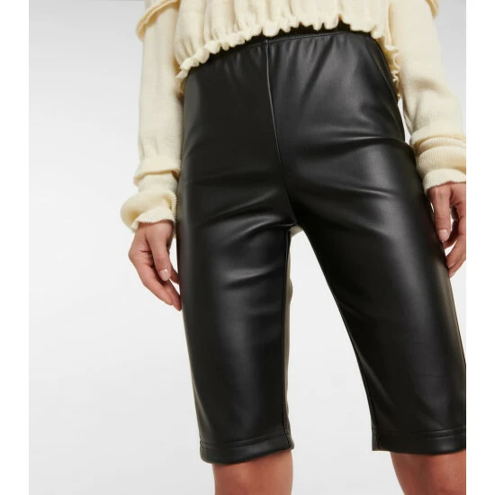 MM6 Maison Margiela Faux Leather Biker Shorts 3 MM6 Maison Margiela Faux Leather Biker Shorts - Image 3
