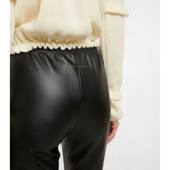 MM6 Maison Margiela Faux Leather Biker Shorts 4 MM6 Maison Margiela Faux Leather Biker Shorts - Image 4