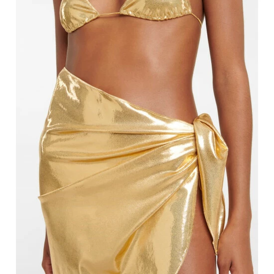 Oséree Laminated Wrap Miniskirt 3 Oséree Laminated Wrap Miniskirt - Image 3