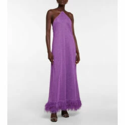 Oséree Lumière Plumage Maxi Dress