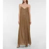 Oséree Lumière Metallic Maxi Dress