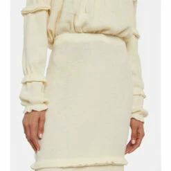 MM6 Maison Margiela Tiered Wool-blend Maxi Skirt -Oséree Shop unnamed file 653