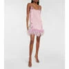Oséree Plumage Feather-trimmed Minidress