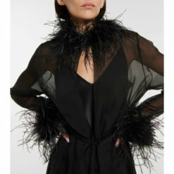 Oséree Plumage Feather-trimmed Chiffon Robe 6 Oséree Plumage Feather-trimmed Chiffon Robe -Oséree Shop unnamed file 668