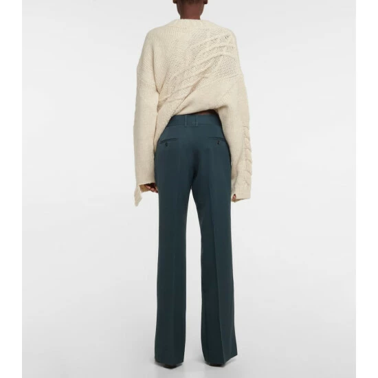 MM6 Maison Margiela Wide-leg Wool-blend Pants 2 MM6 Maison Margiela Wide-leg Wool-blend Pants - Image 2