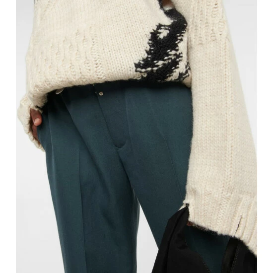 MM6 Maison Margiela Wide-leg Wool-blend Pants 3 MM6 Maison Margiela Wide-leg Wool-blend Pants - Image 3