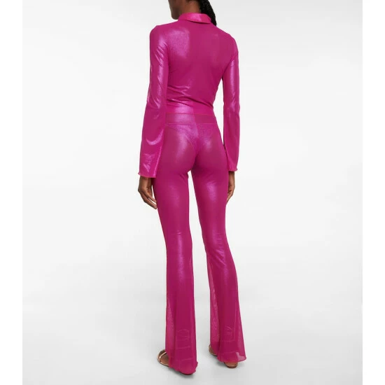 Oséree Lamé Polo Shirt 2 Oséree Lamé Polo Shirt - Image 2