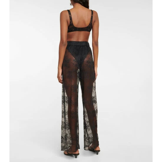 Oséree Lace High-rise Wide-leg Pants 2 Oséree Lace High-rise Wide-leg Pants - Image 2