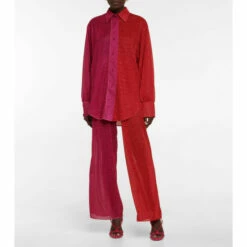 Oséree Lumière High-rise Wide-leg Pants