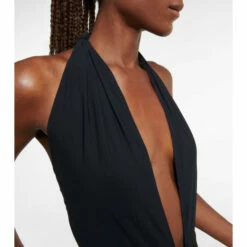 MM6 Maison Margiela Halterneck Jersey And Wool-blend Jumpsuit -Oséree Shop unnamed file 836