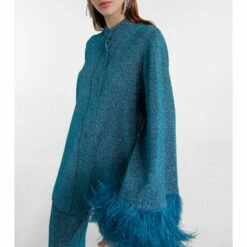 Oséree Lumière Feather-trimmed Blouse -Oséree Shop unnamed file 850