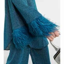 Oséree Lumière Feather-trimmed Blouse -Oséree Shop unnamed file 851