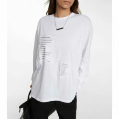 MM6 Maison Margiela Appliquéd Cotton Jersey T-shirt -Oséree Shop unnamed file 932